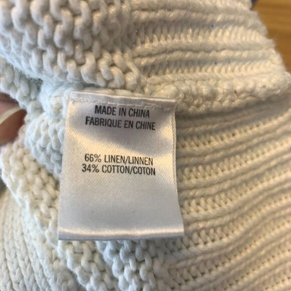 Theory White Linen Cotton Button Down Cardigan Size M Style: Jaklyn/Marbella - Picture 8 of 8